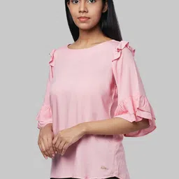 Park Avenue Woman Coral Red Solid Top image 2