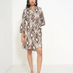 Akkriti By Pantaloons Brown Regular Fit Printed Dress-picture-20