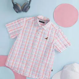 Pantaloons Junior White Cotton Chequered Shirt-image-29