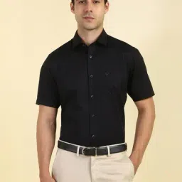 Allen Solly Black Cotton Slim Fit Shirt-picture-34