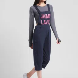 Rigo Blue Graphic Print Dungaree image 4