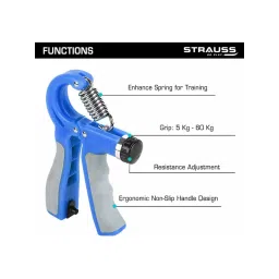 Strauss Blue Counter Meter Adjustable Strengthener Hand Grip (Pack of 2) image 4