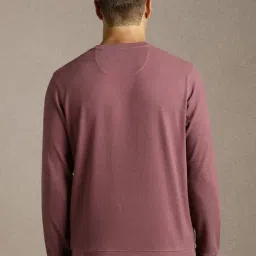 Louis Philippe Maroon Cotton Regular Fit Sweatshirt image 2