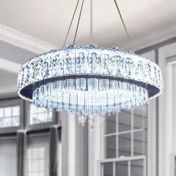 kapoor lamp shades Kapoor E Illuminations Deiliza Transparent Crystal 3-Way Remote Lighting Chandelier Light - Set of 1 image 1