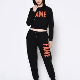 Rigo Black Graphic Print Crop Sweatshirt image 5