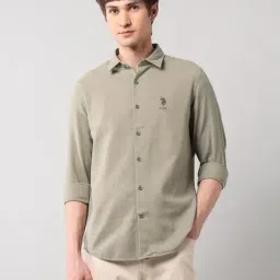 U.S. Polo Assn. Denim Co. Green Cotton Regular Fit Shirt-picture-44