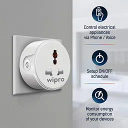 Wipro 10A Smart Plug Compatible with Alexa and Google Assistant - Pack of 2 (White) image 4