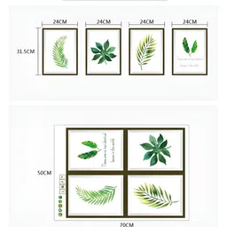 Jaamso Royals 4Pcs Green Self-Adhesive & Waterproof Wall Stickers image 5