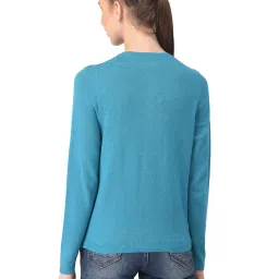 woodland Woods Turquoise Round Neck Sweater image 2