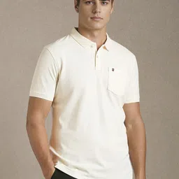 Louis Philippe Sport Men Solid Polo Collar Pure Cotton T-shirt-picture-31