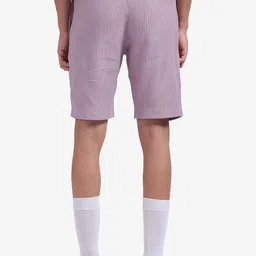 RARE RABBIT Men Striped Mid-Rise Regular Fit Above Knee Shorts image 4