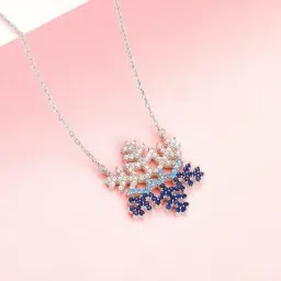 GIVA Love All Around 92.5 Sterling Silver Icy Frosted Necklace for Women-image-50