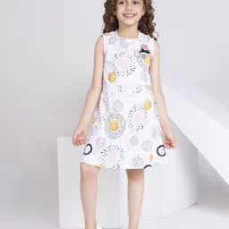 Peppermint Floral Print A-Line Dress image 5