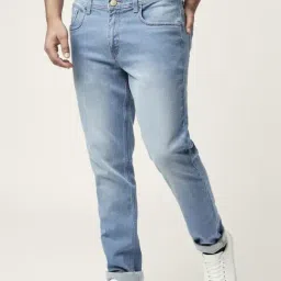 YU by Pantaloons Light Blue Cotton Slim Fit Jeans image 3