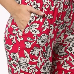 R&B Fuchsia Rayon Floral Print Pyjamas image 5