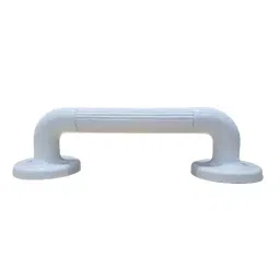 Implemental ABS Plastic Nylon 254 mm(10 Inch) White Grab Rail Bar for Bathroom Safety, (Set of 6) image 2
