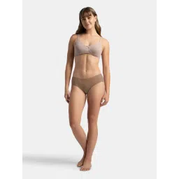Jockey 1802 Women High Coverage Micro Modal Elastane Hipster - Deep Taupe image 4
