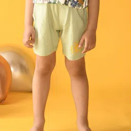 Anthrilo Solid Summer Shorts - Green-picture-25