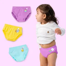 SuperBottoms Pack of 3 Bamboo Space Theme Printed Super Soft Briefs - Yellow Purple & Blue-picture-25
