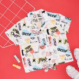 Pantaloons Junior Half Sleeves Typography Printed Shirt Style Top - White-picture-16