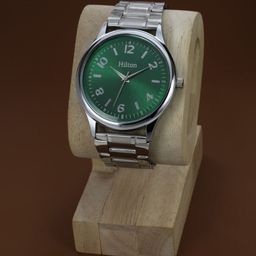VIRAKTI Men Stainless Steel Bracelet Style Straps Analogue Watch MEN-30-GREEN-S01-picture-5