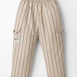 Ollypop Textile Woven Full Length Trouser Pant With Stripes - Brown image 2