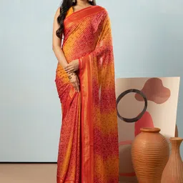 RACHNA Bandhani Poly Georgette Saree-picture-19