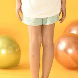 Anthrilo Kids Blue & White Cotton Striped Shorts image 2