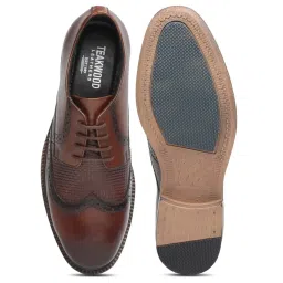 Teakwood Leathers Men's Brown Derby Shoes image 4