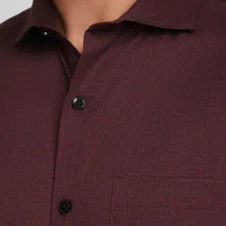 Allen Solly Brown Cotton Slim Fit Printed Shirt image 4