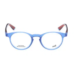 Web Eyewear Blue Round Eye Frames for Men image 2