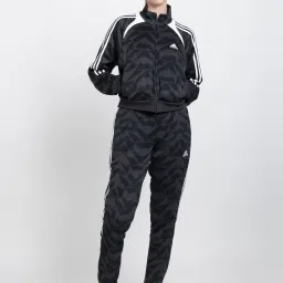 adidas Grey Cotton Print Sports Jacket image 4