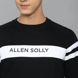 Allen Solly Black Regular Fit Cotton Sweatshirt image 4
