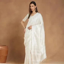 Fabindia Natural Viscose Silk Blend Saree-image-79