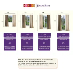 SPACES DRAPE STORY Elegent Teal & Pink Polyester 8 FT Door Curtain - Set of 2 image 4