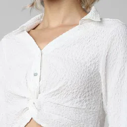 Only White Slim Fit Shirt image 4