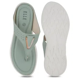 Elle Women's Pista Thong Wedges image 4