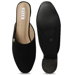 Elle Women's Black Mule Shoes image 4
