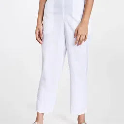 Global Desi White Mid Rise Trousers-picture-18