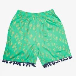 Kiddopanti Kids Light Green Printed Shorts-picture-18