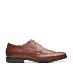Clarks Men's Howard Wing Brown Brogue Shoes-picture-23