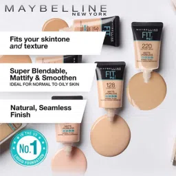 Maybelline New York Fit Me Matte+Poreless Liquid Foundation 220 Natural Beige - 18 ml image 4