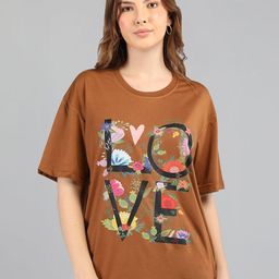 ETC Women Typography Printed Round Neck Oversized T-shirt-picture-28