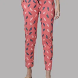 Kryptic Navy & Pink Printed Pure Cotton Elasticated Waist Band Regular Fit Pyjamas - Pack of 2 image 3