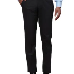 Raymond Black Slim Fit Trousers-image-14