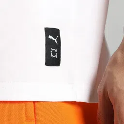 Puma White Cotton Regular Fit Printed Sports T-Shirt image 4