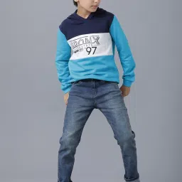 Under Fourteen Only Kids Navy Cotton Regular Fit Jeans image 4
