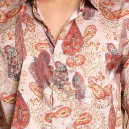 VASTRAMAY Multicolor Regular Fit Printed Shirt image 4