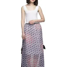 One Femme Multicolor Printed Maxi Skirt image 4