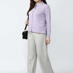 Van Heusen Purple Regular Fit Shirt image 4